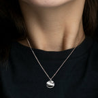 Personalised Silver Mini Disc & Mini Heart Necklace