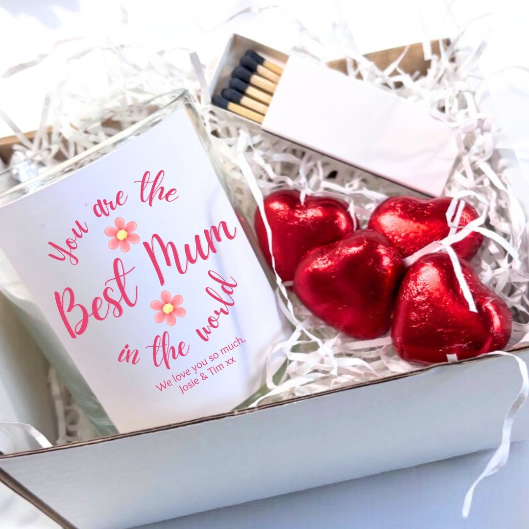You're The Best Mum In The World Candle Gift Set | Mothers Day | Birthday Gift for Mum