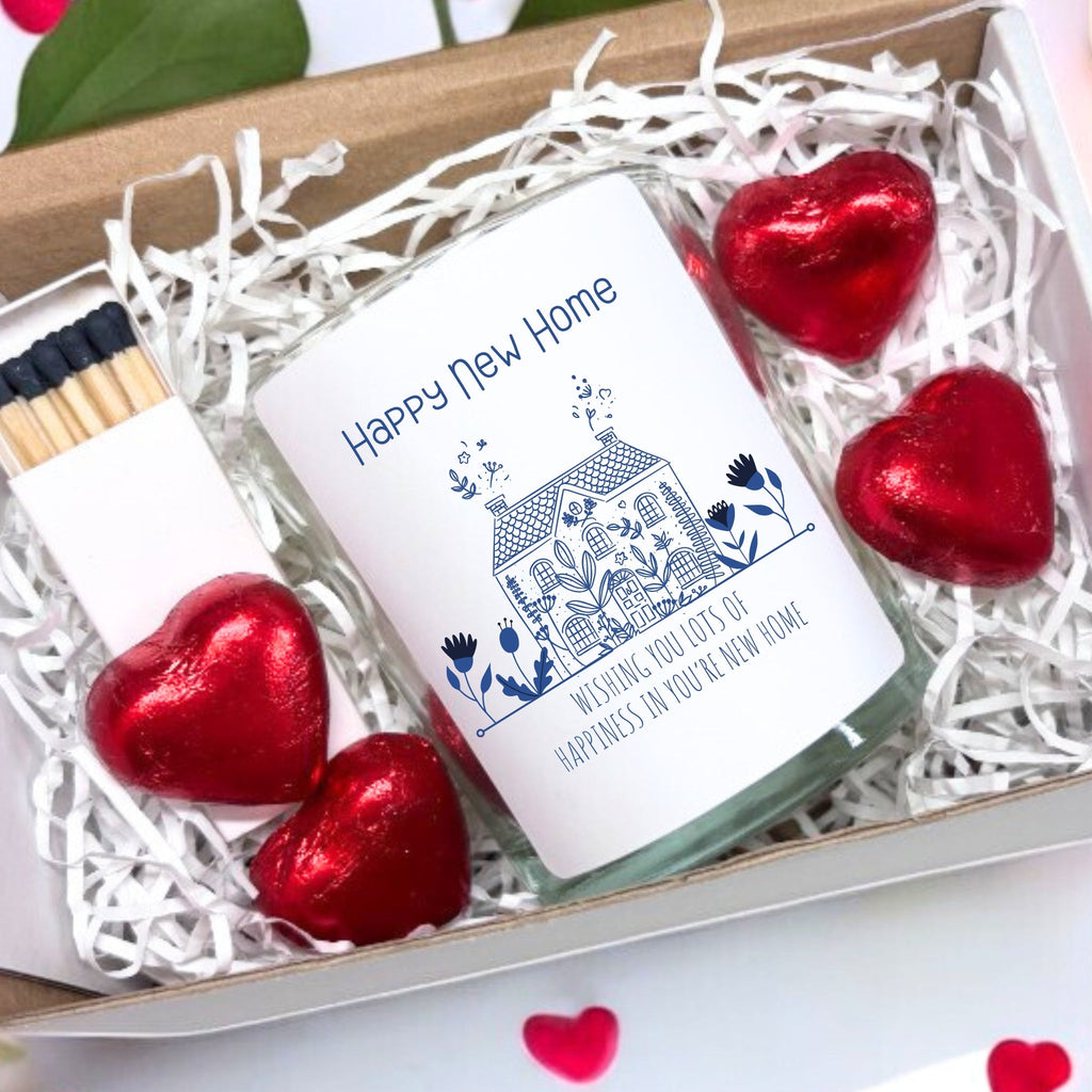 Personalised Happy New Home Candle Gift Set