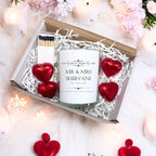 Personalised Love Laughter Wedding Candle Gift Set | Couple Engagement