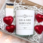 Personalised Love Laughter Wedding Candle Gift Set | Couple Engagement