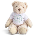 Personalised Luxury Teddy Bear with Blue & Green Floral T-Shirt | Baby Gifts