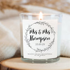 Personalised Wild Flower Wedding Candle Gift Set