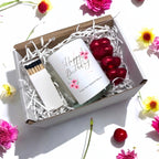 Personalised Pink Flowers Birthday Candle Gift Set