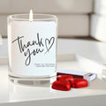 Personalised 'Thank You' Candle Gift Set: vanilla Scent