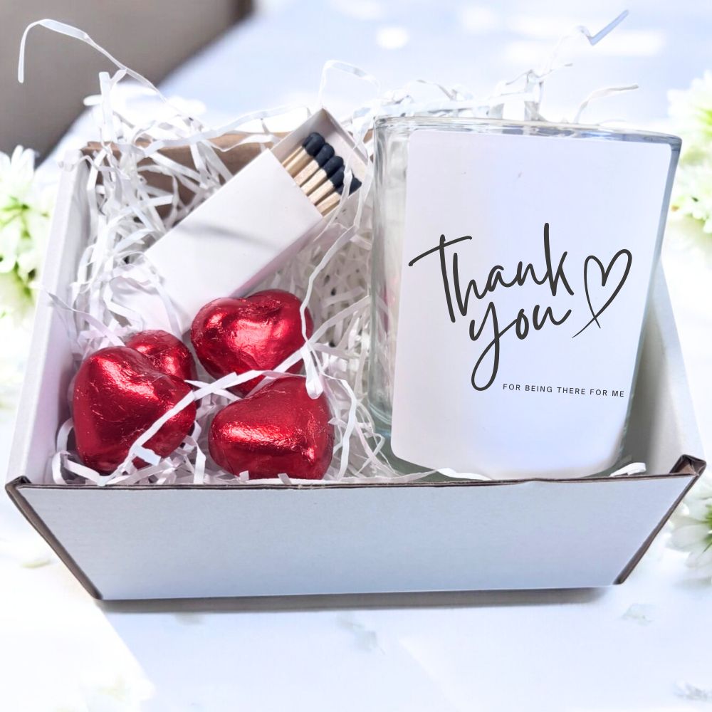 Personalised 'Thank You' Candle Gift Set: vanilla Scent
