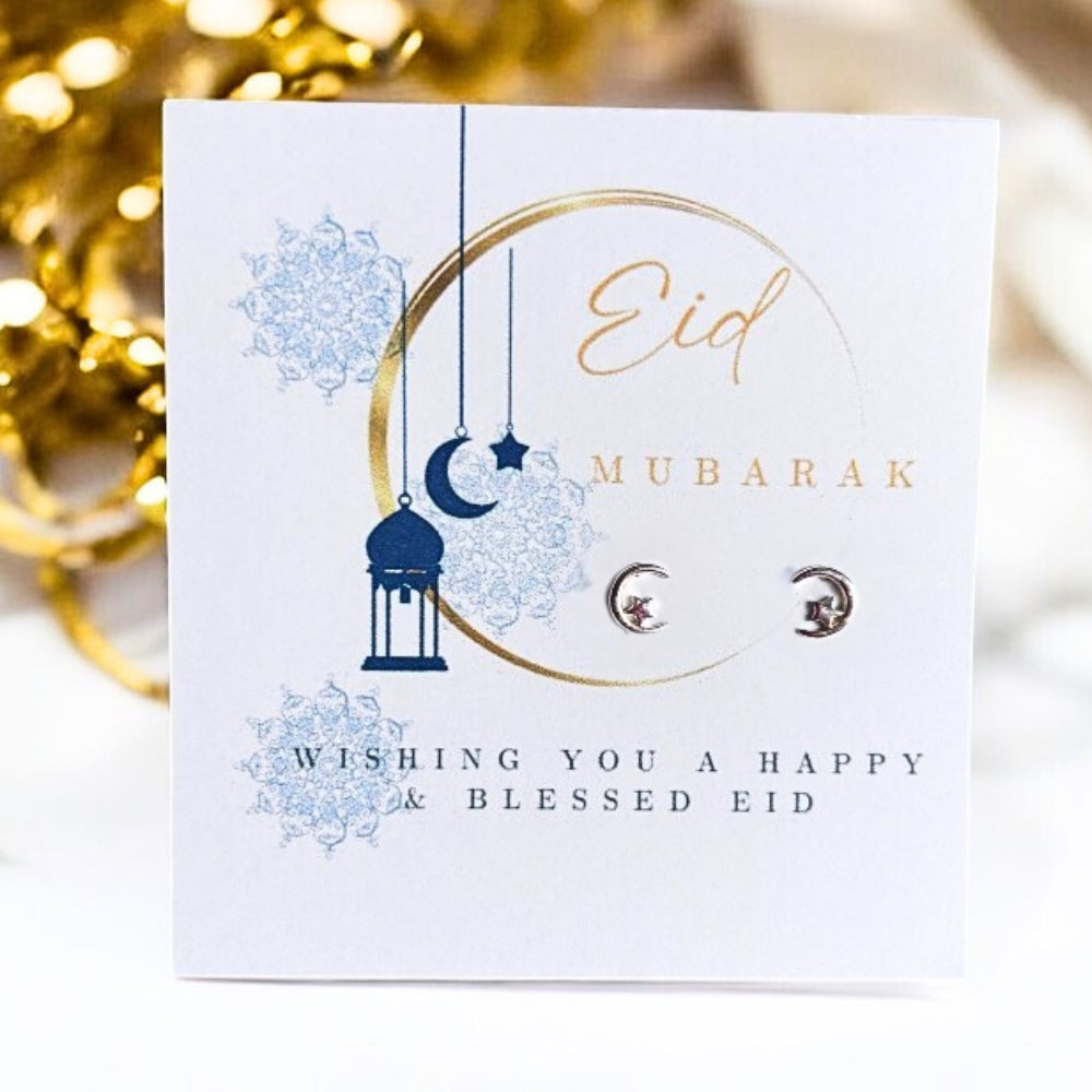 Eid Mubarak Moon & Star Earrings | Gift for Her
