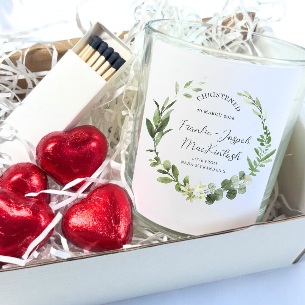 Personalised Christening Day Candle Gift Set | Baptism