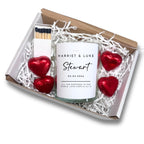Personalised Black & White Wedding Day Candle Gift Set