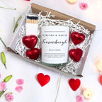 Personalised Black & White Wedding Day Candle Gift Set