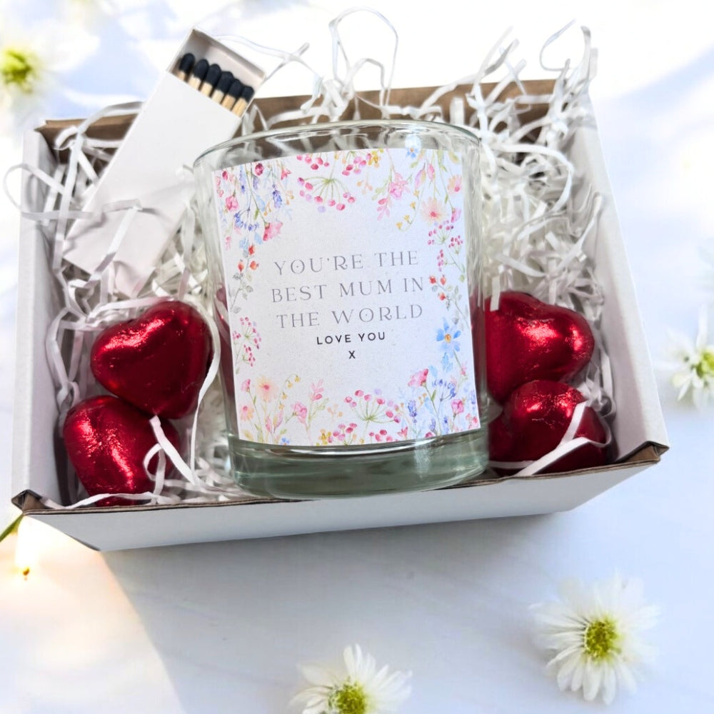 Personalised Best Mum Candle Gift Set