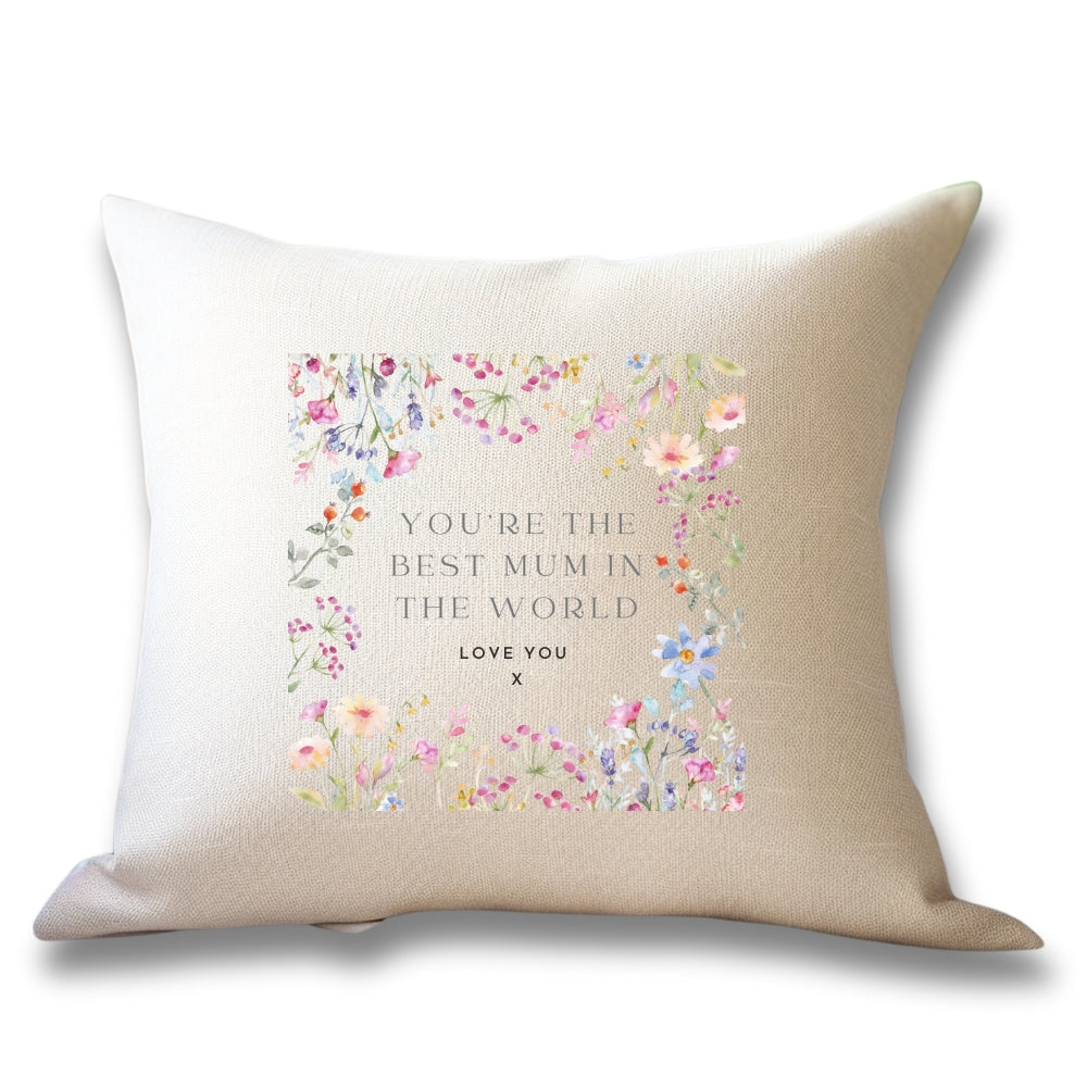 Personalised Best Mum Cushion