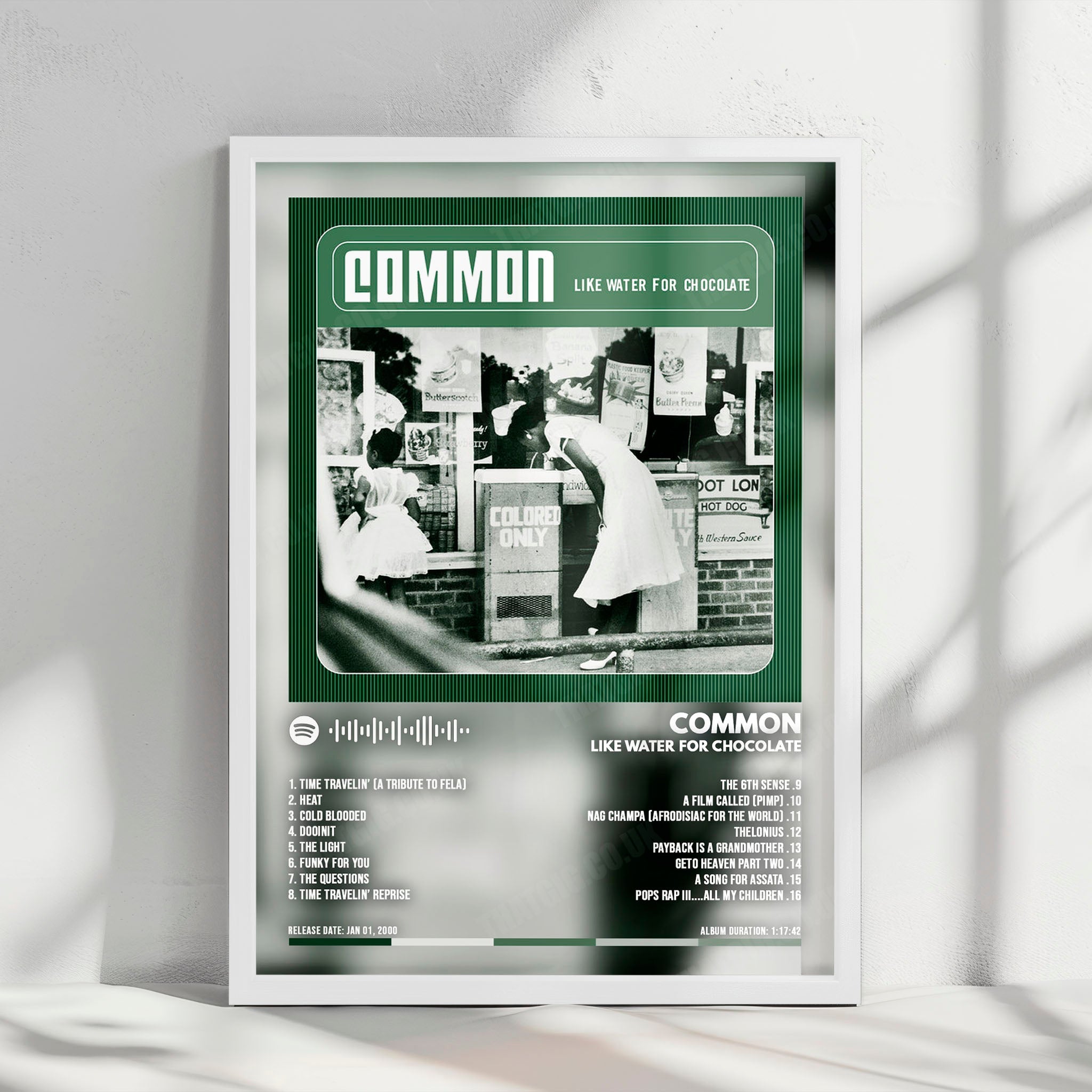 Common "Like Water for Chocolate  " Album Cover Poster - with Complete Tracklist