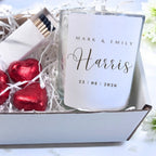 Personalised Surname Wedding Candle Gift Set | Couple Engagement