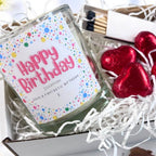 Personalised Happy Birthday Dotty Candle Gift Set | Gift for Her