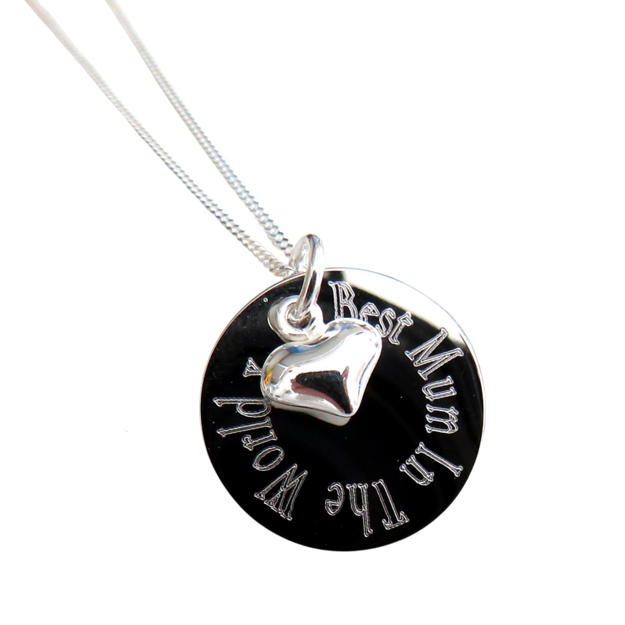 Best Mum In The World Heart Charm Necklace
