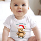 Personalised Happy 1st Christmas Teddy Gift Hamper Baby Gift Hamper - Teddy & Vest