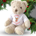Personalised Luxury Teddy Bear My 1st Christmas Reindeer T-shirt