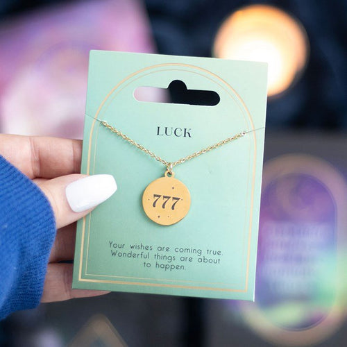 777 Angel Number Luck Necklace | Inspired Creative Gifts | UK Supplier