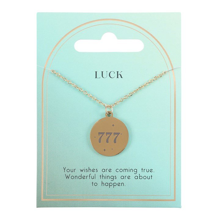 777 Angel Number Luck Necklace | Inspired Creative Gifts | UK Supplier