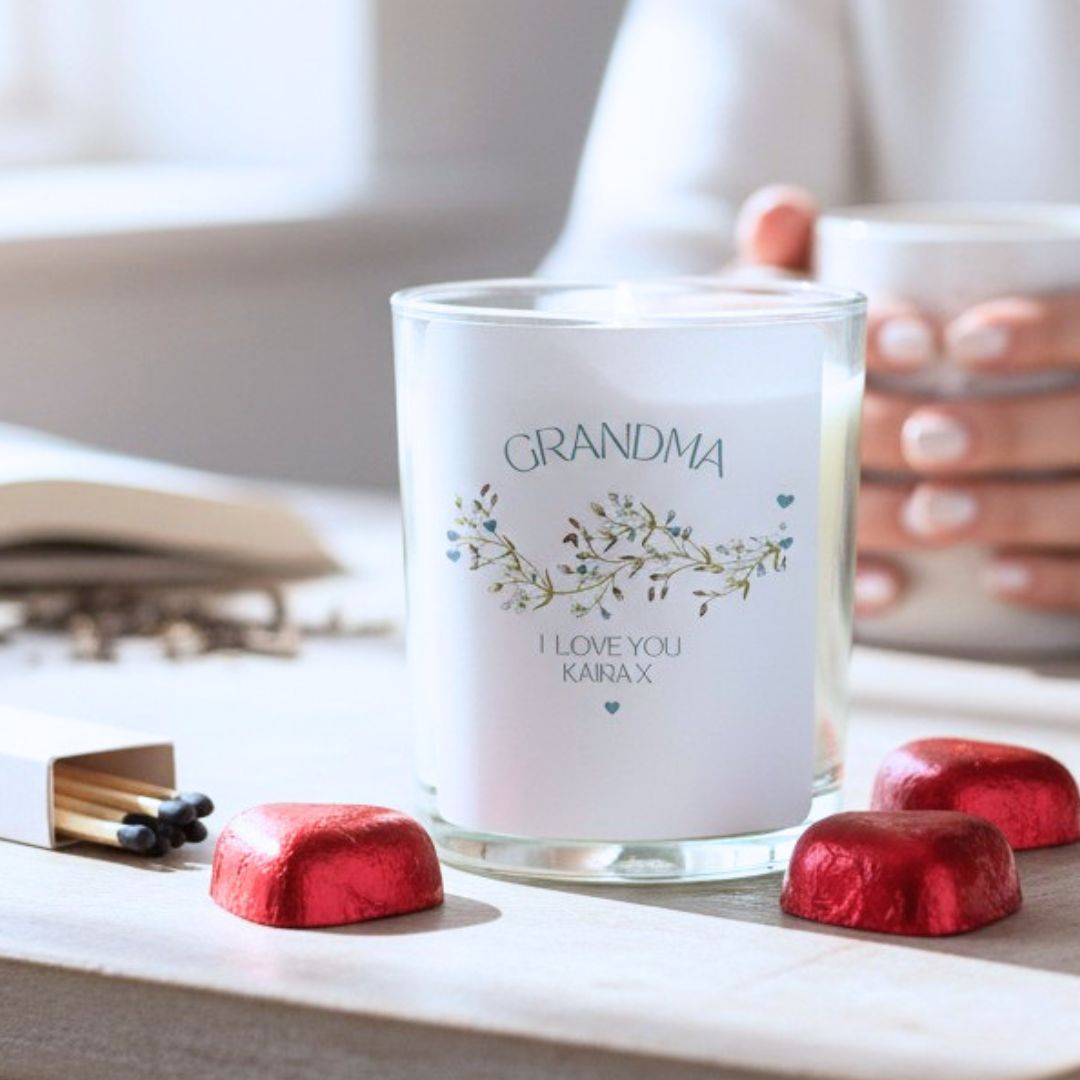 Personalised Grandma We Love You Candle Gift Set | Gift for Her