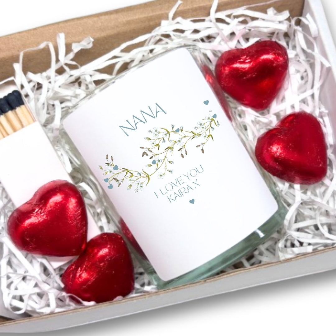 Personalised Grandma We Love You Candle Gift Set | Gift for Her