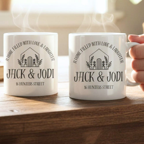 Little New Home Personalised Mugs Gift Set I Couples Engagement | Ceramics | Inspired Creative Gifts