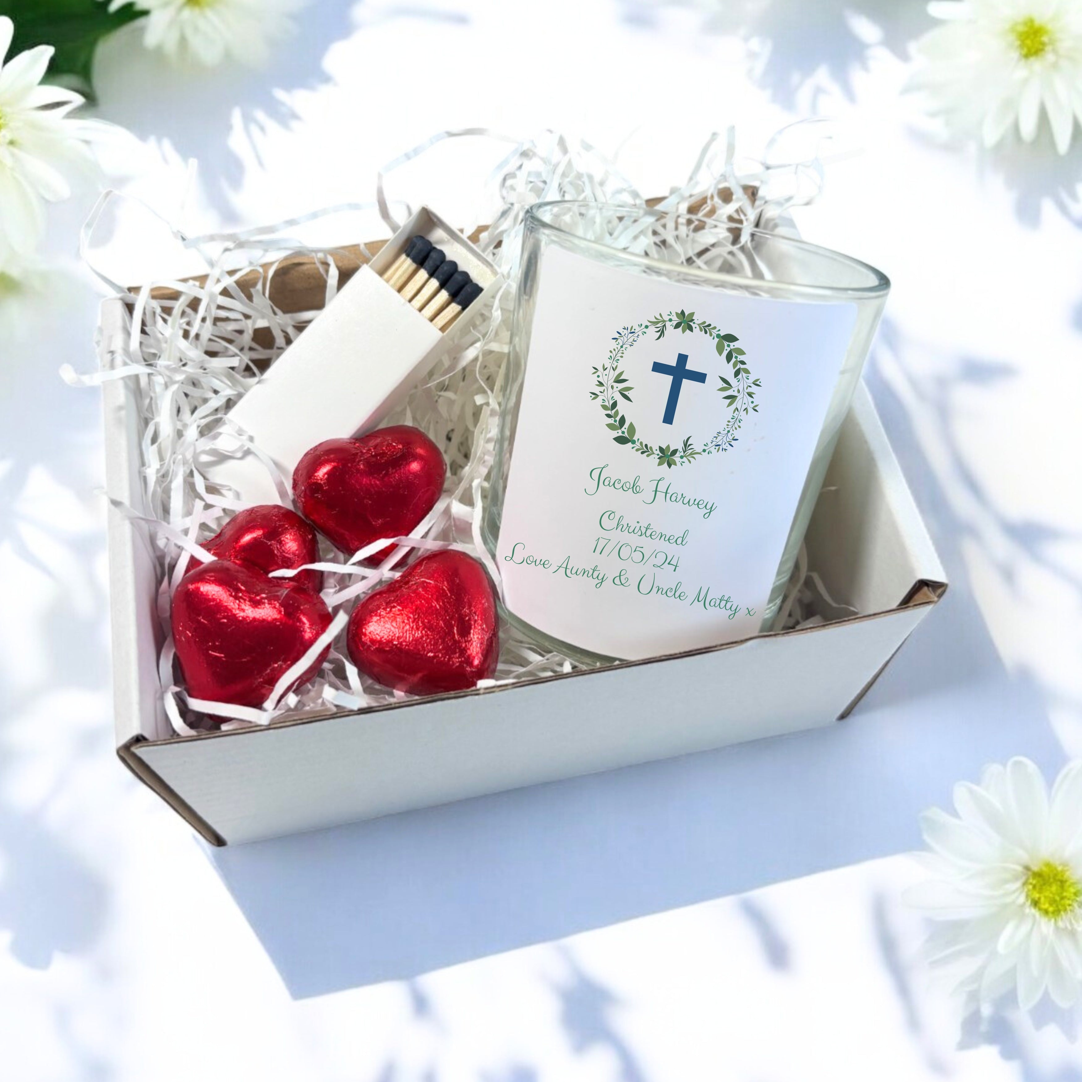 Personalised Christening Candle Gift Set | Baptism Present
