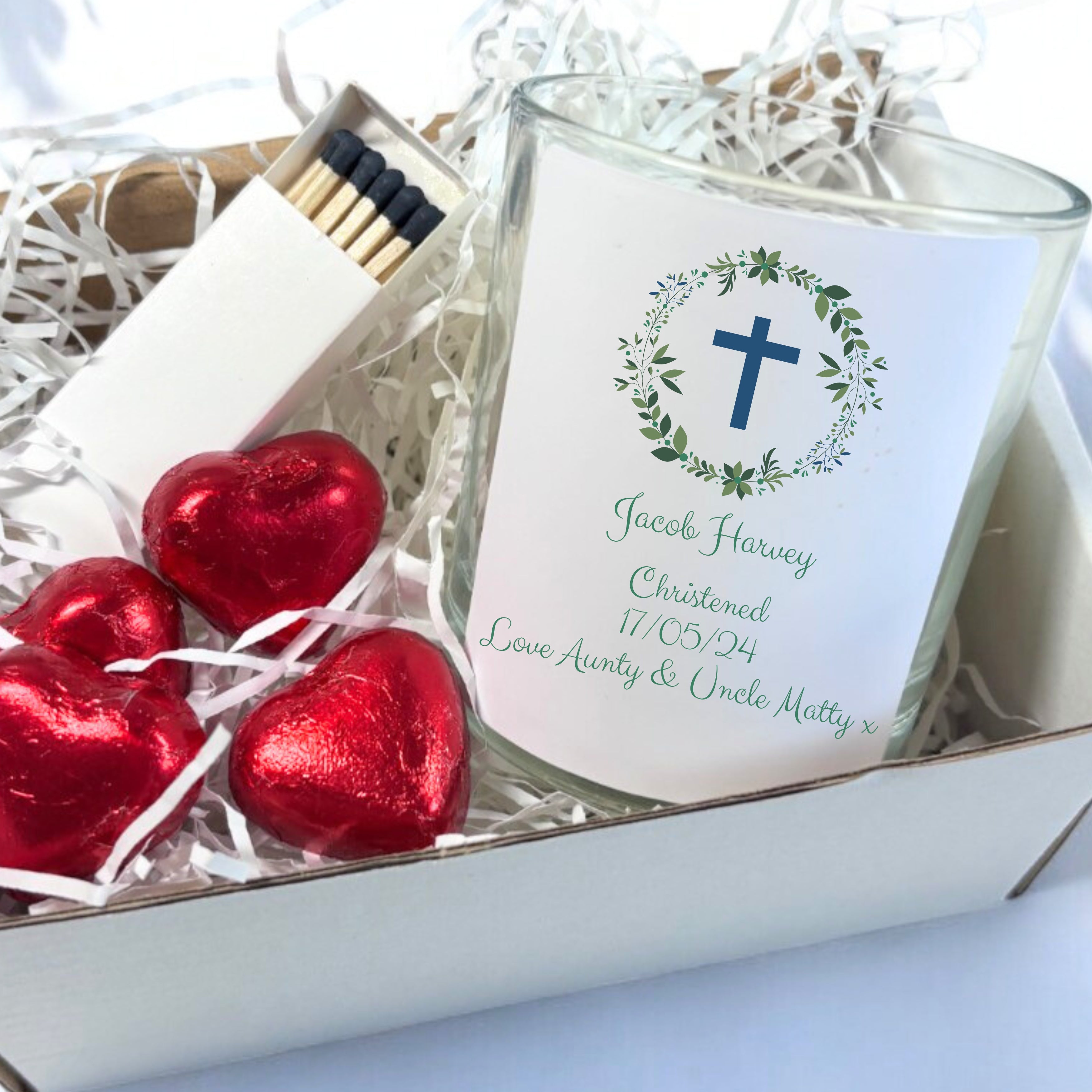 Personalised Christening Candle Gift Set | Baptism Present