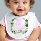 Personalised Pink Girls 1st Birthday Baby Outfit: Bib, Vest, Baby Grow | New Baby Gift