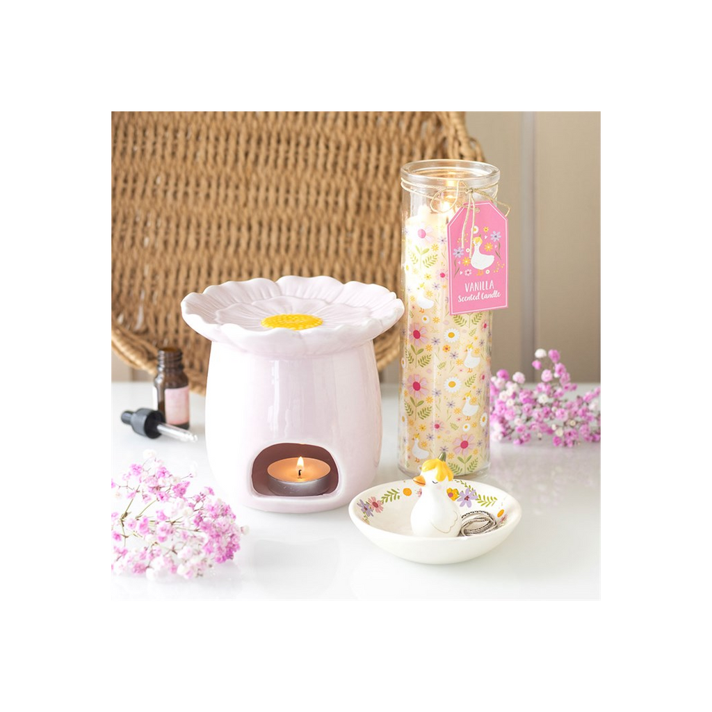 Daisy & Duck Print Vanilla Tube Candle | Candles