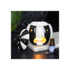 Black and White Striped Pumpkin Oil Burner