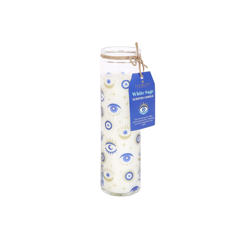 All Seeing Eye White Sage Tube Candle | Candles | Inspired Creative Gifts