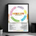 Spacemen 3 "Playing With Fire" Album Cover Poster - with Complete Tracklist