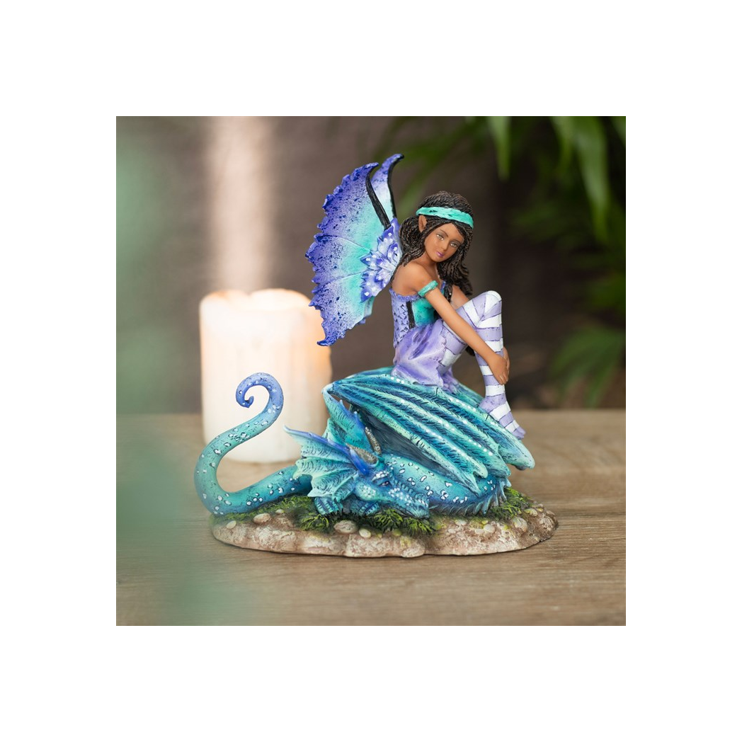 16cm Dragon Perch Fairy Figurine by Amy Brown
