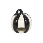 Black and White Striped Pumpkin Oil Burner
