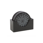 Black Spiderweb Coaster Set