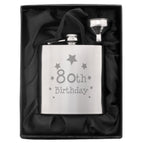 80th Birthday Hip Flask | Inspired Creative Gifts | UK Supplier