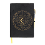 Astrology Wheel Journal with Black Obsidian Pen | Notebook
