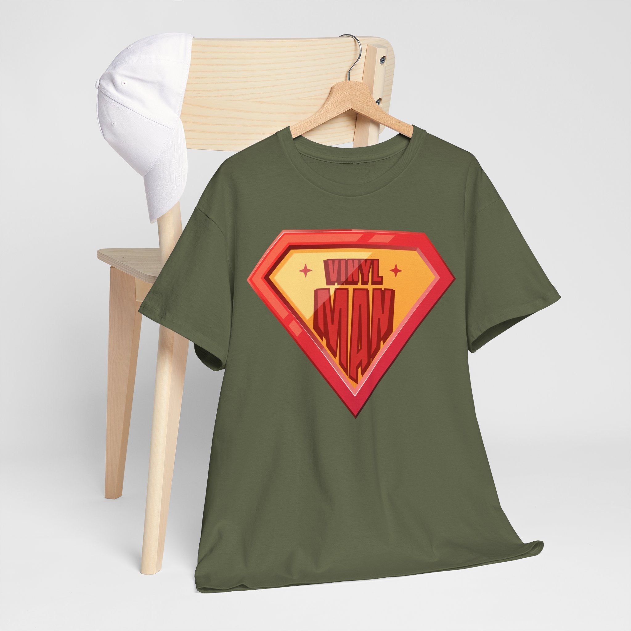 'Vinyl Man' Men's Superhero T-Shirt