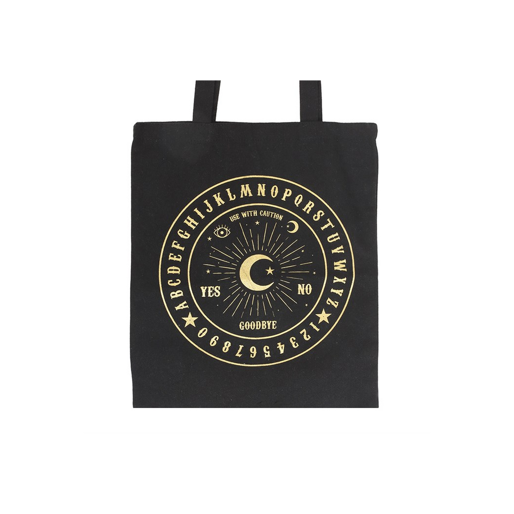 Black and Gold Talking Board Polycotton Tote Bag