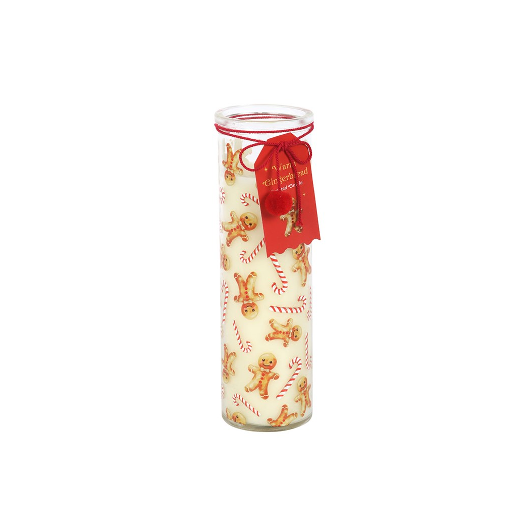 Candy Cane Warm Gingerbread Tube Candle | Candles