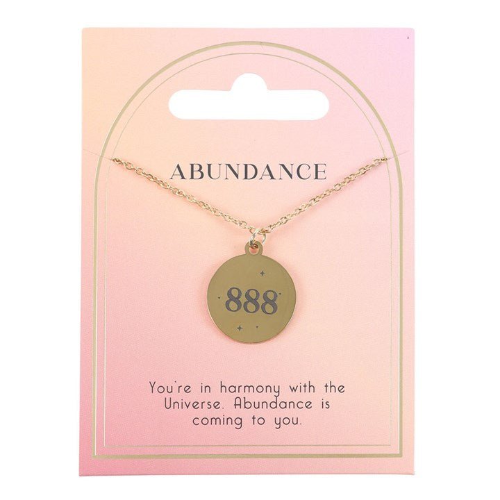 888 Angel Number Abundance Necklace | Inspired Creative Gifts | UK Supplier