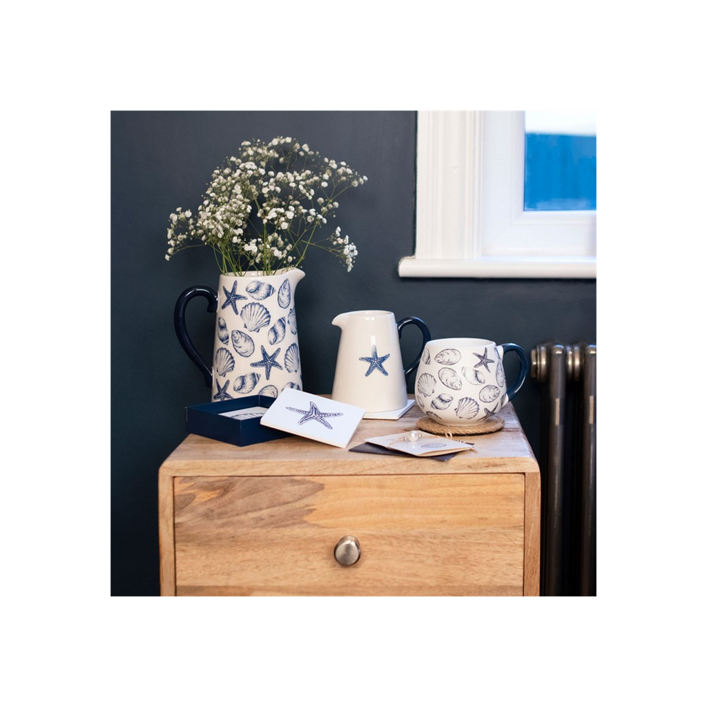 17cm Seashell Ceramic Flower Jug | Vases
