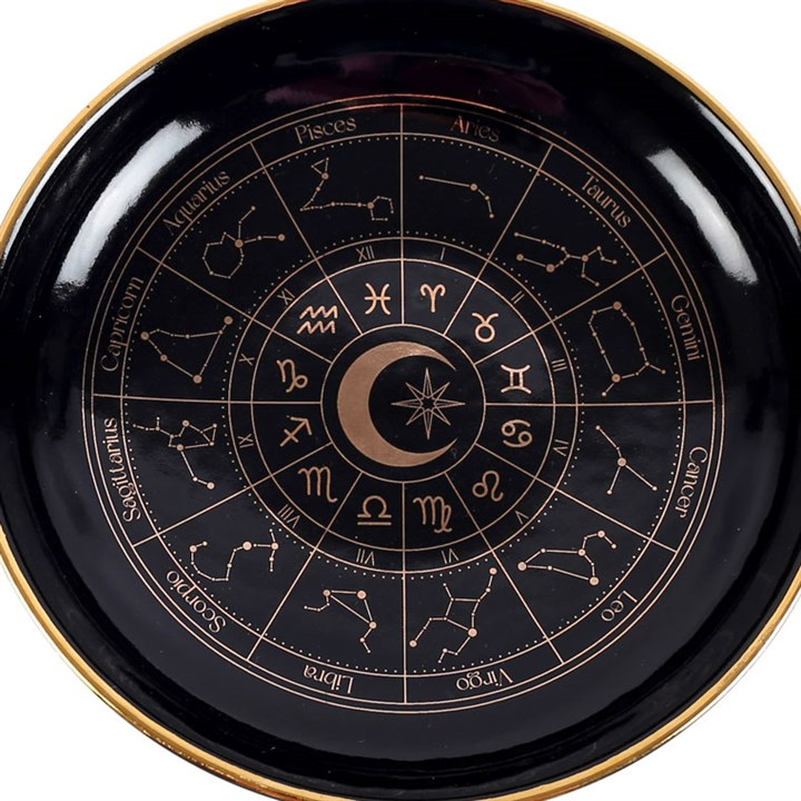 Black Astrology Wheel Trinket Dish | Trinket, Jewellery & Keepsake Boxes