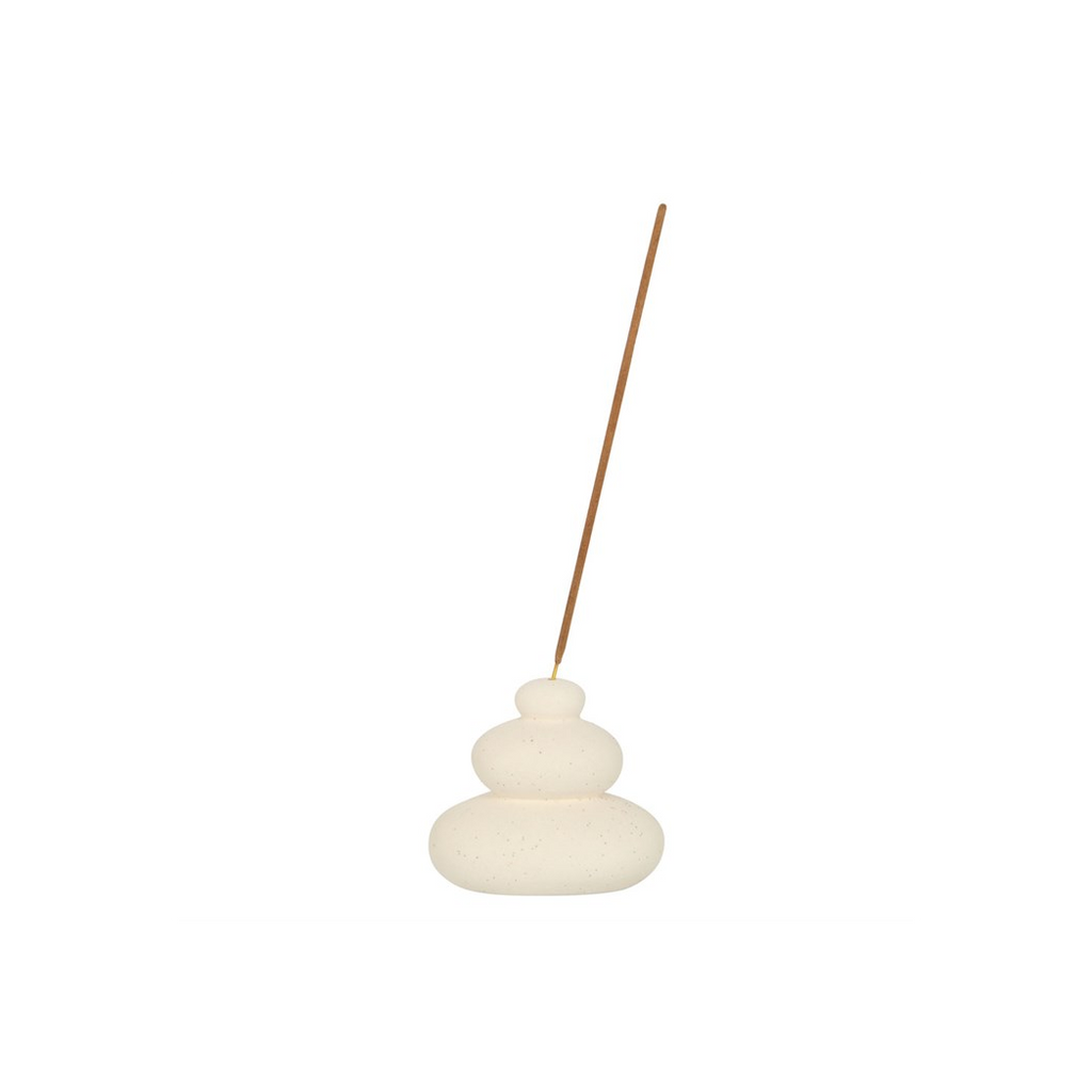 Cream Speckle Balancing Stones Incense Stick Holder | Incense Holders