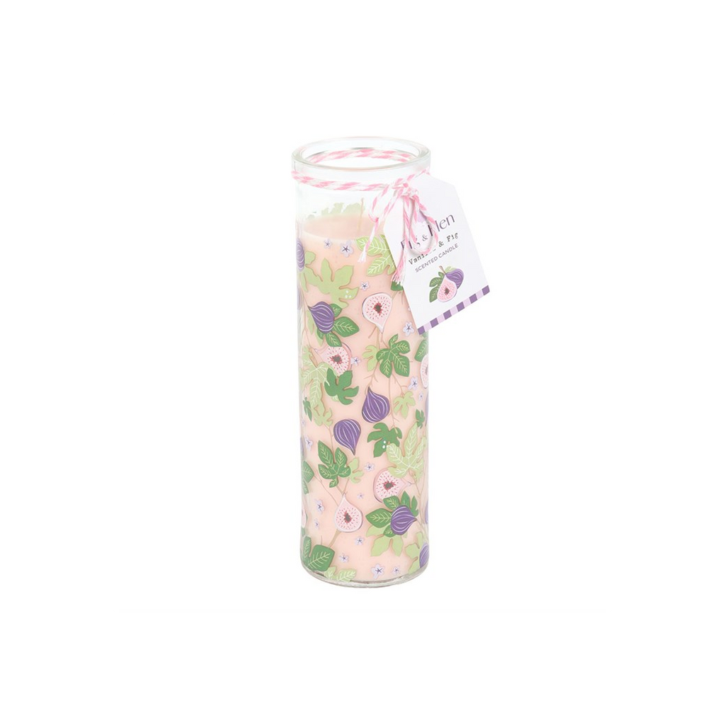 Fig Tree Print Vanilla & Fig Tube Candle | Candles