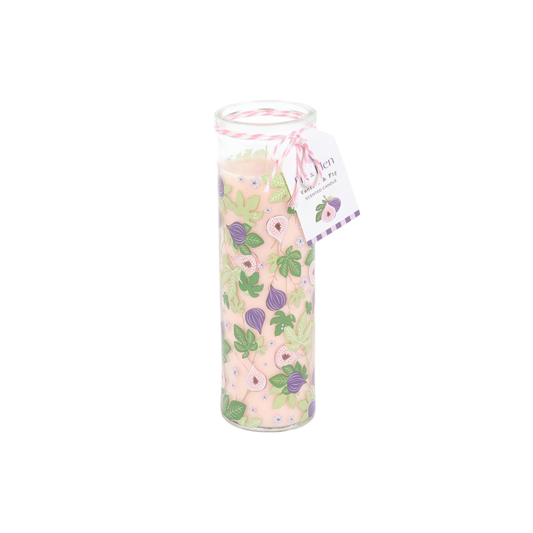 Fig Tree Print Vanilla & Fig Tube Candle | Candles