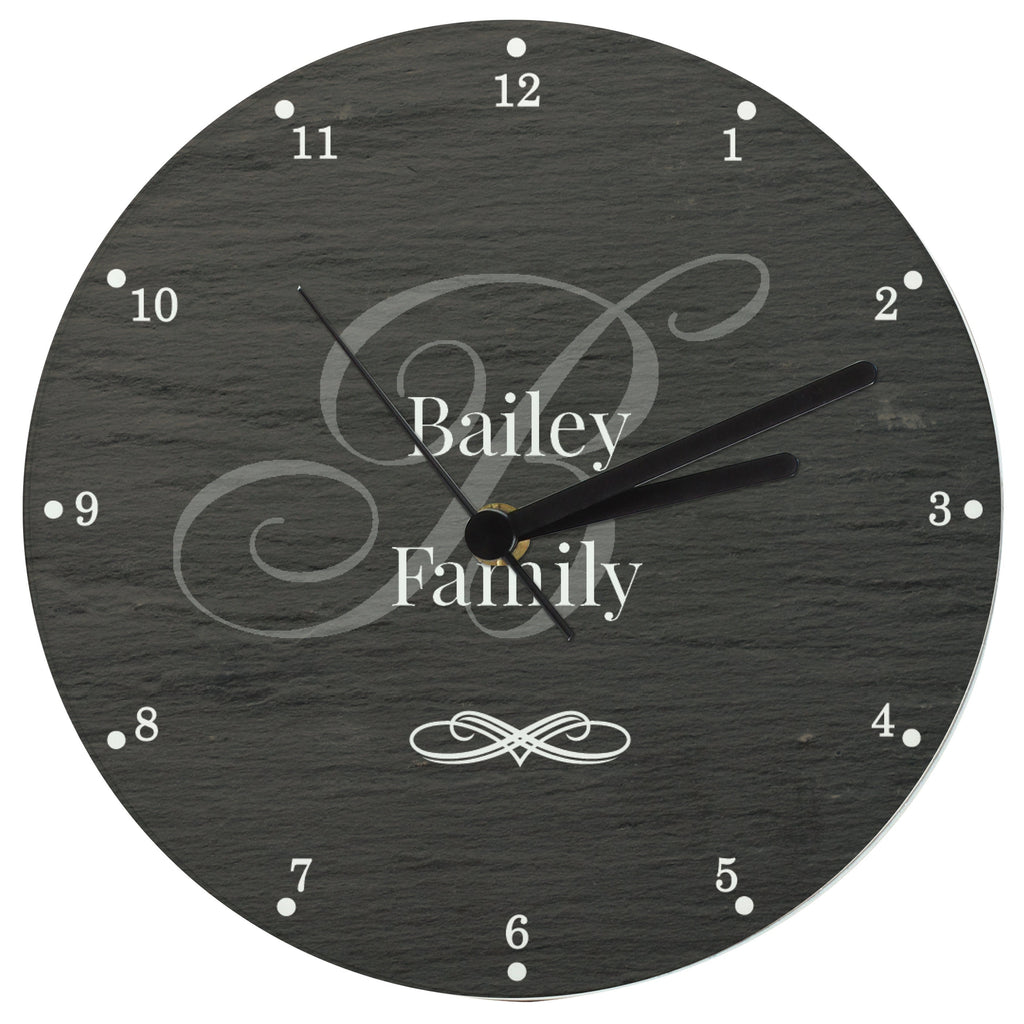 Personalised Family Glass Clock | Great for Housewarmings, Weddings, and Christmas Gift - Wall Clock - Inspired Creative Gifts