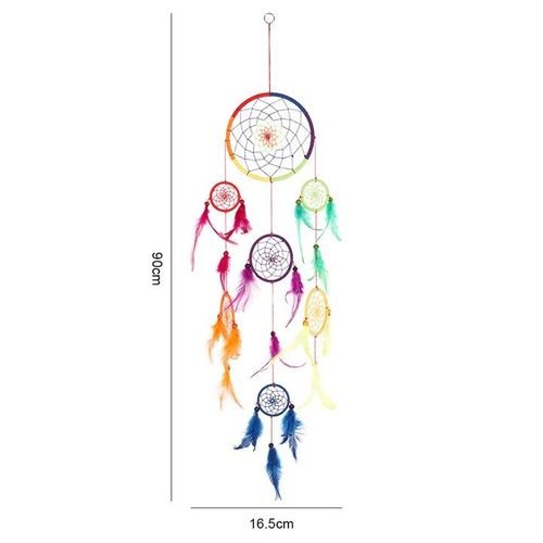 90cm Multi Rainbow Dreamcatcher | Inspired Creative Gifts | UK Supplier